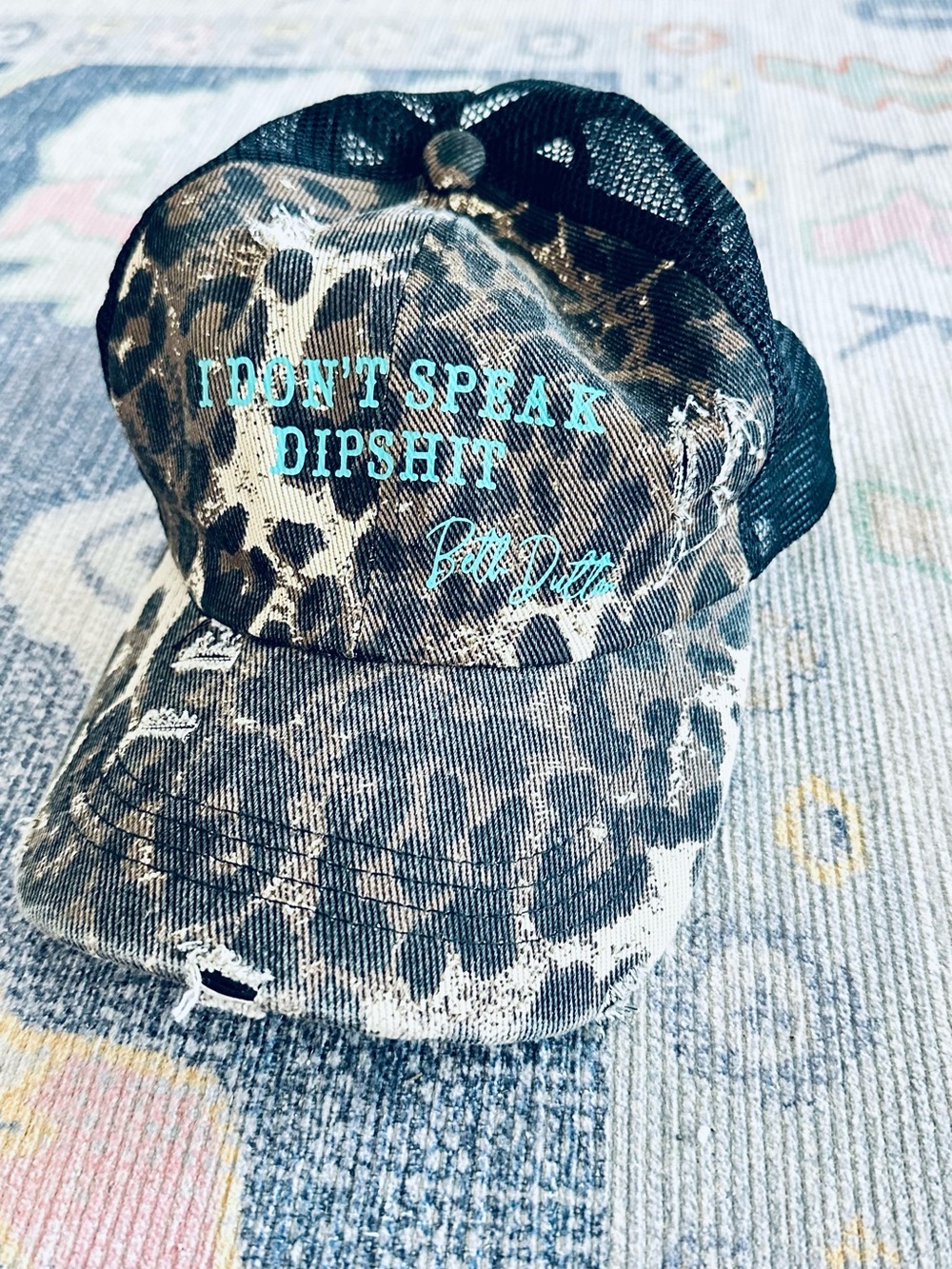 Leopard Print “I Don’t Speak Dipshit” Bad Day Trucker Hat